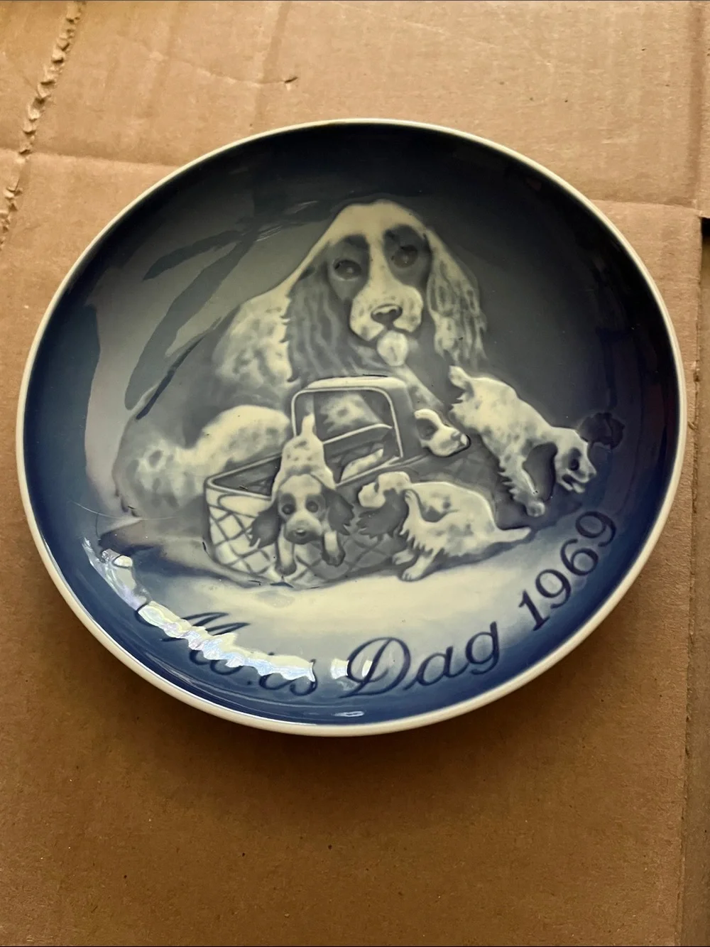 Blue Decorative Dog Plate - Pets Dog Bowls & Feeders